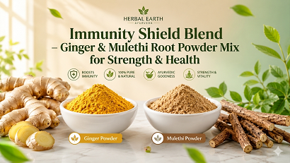 Immunity Shield Blend – Ginger & Mulethi Root Powder Mix for Strength & Health